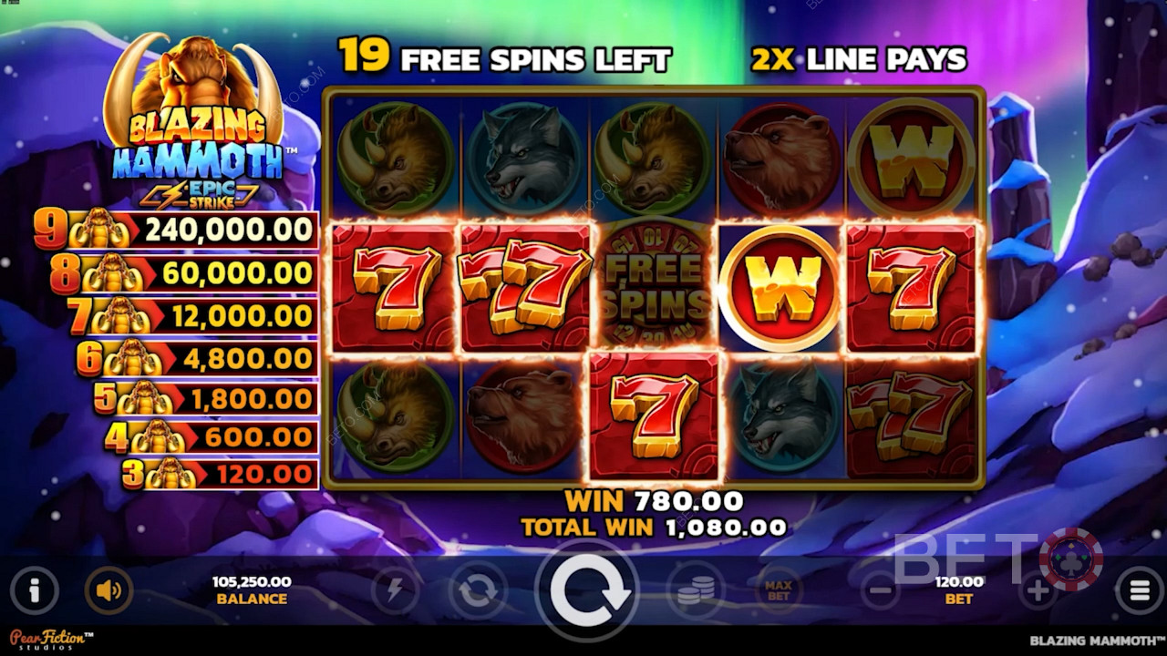 Score Big with Free Spins in the Blazing Mammoth Pokie