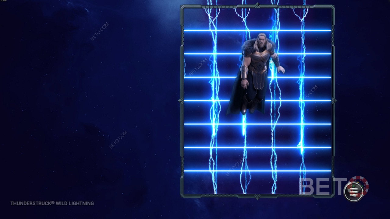 Rack up extra rows in the Link and Win feature on Thunderstruck Wild Lightning pokie