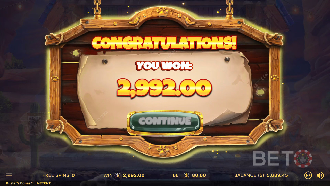 Score 973x Your Wager in the Buster
