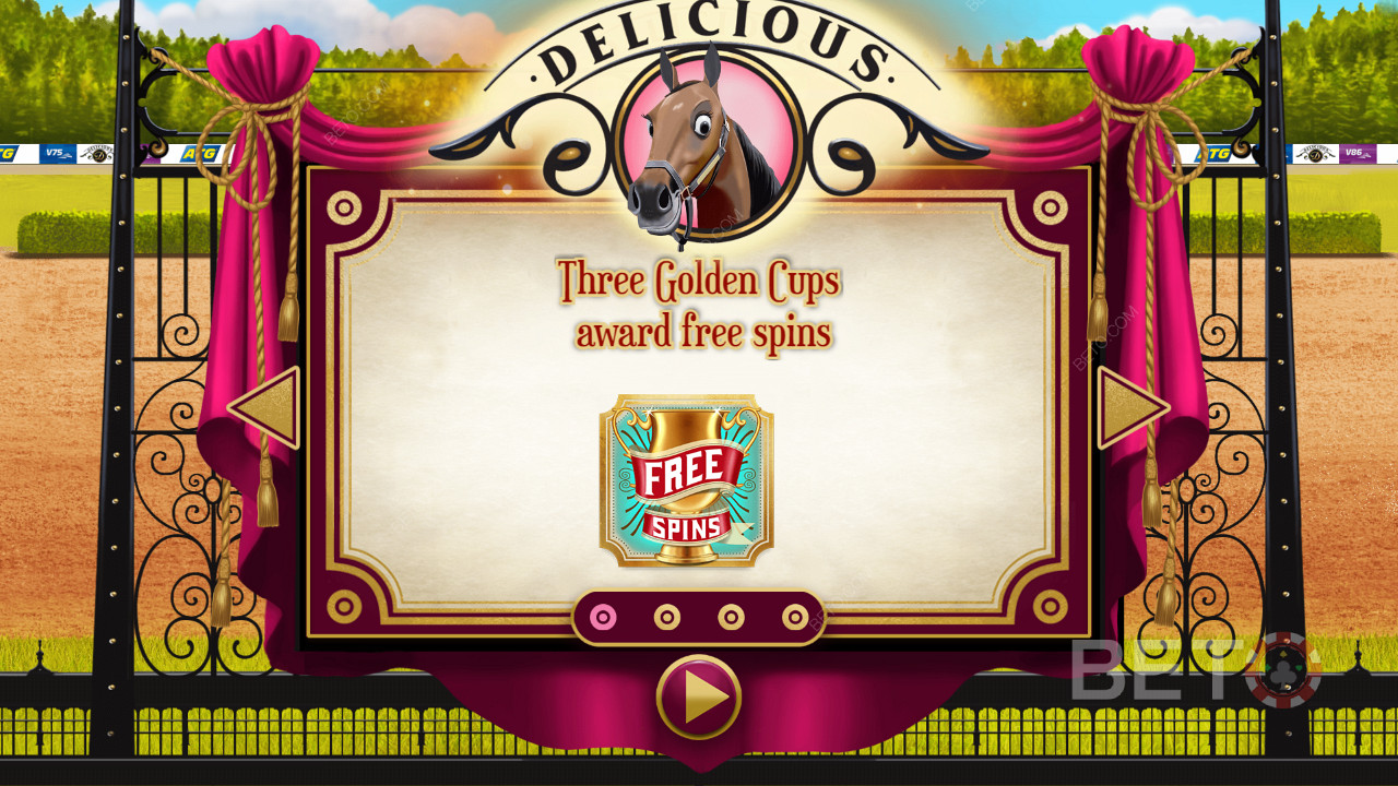 Delicious your racing horse and the helpful intro screen