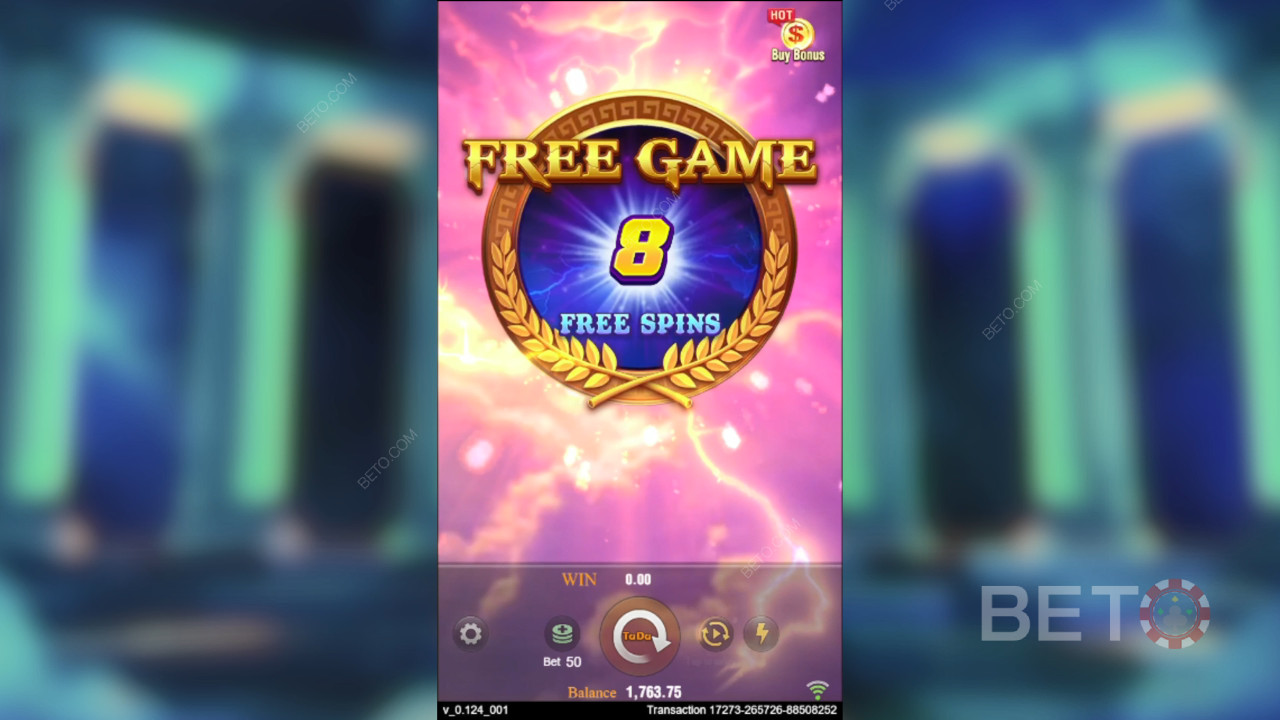 Win 10,000x Your bet in the Zeus Video Pokie!