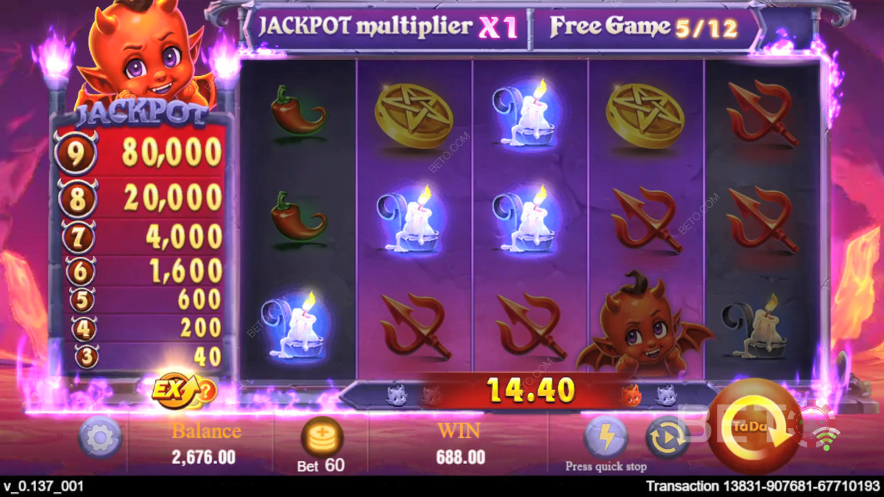 Score 10,000x Your Wager in the Devil Fire Online Pokie!
