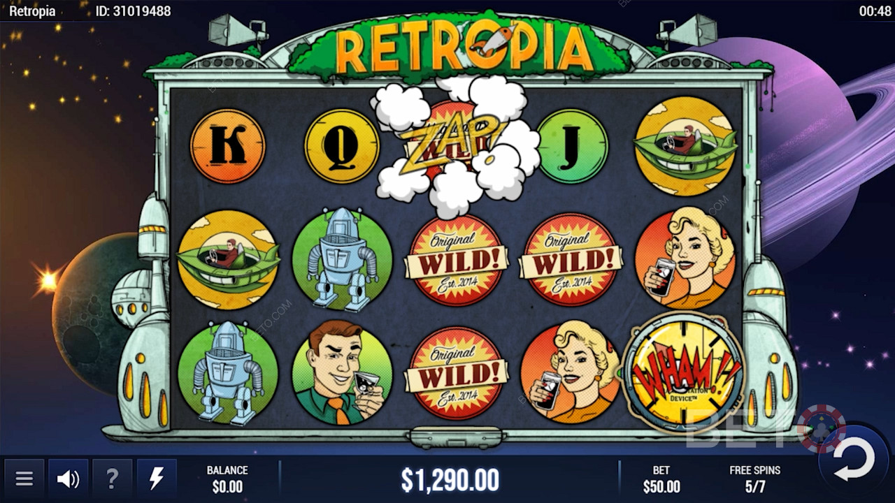 Futuristic Kiwi-style pokie Retropia by Epic Industries