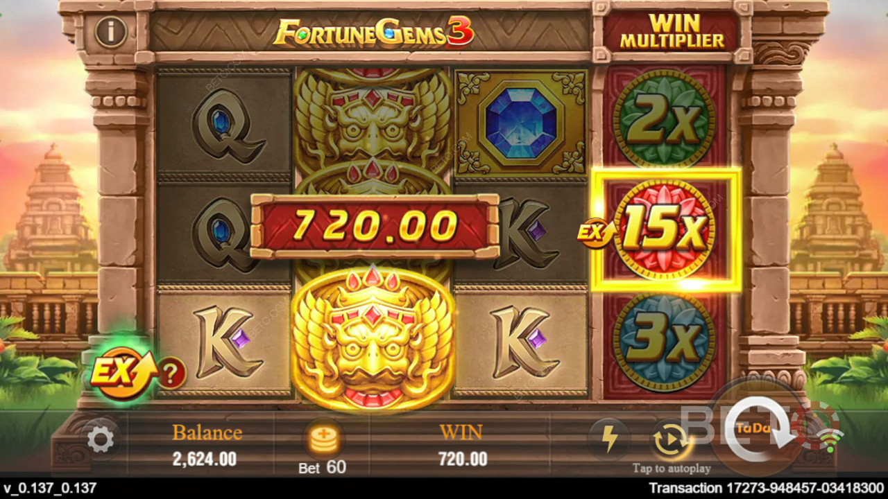 Score 10,125x Your Wager in Fortune Gems 3 Pokie Online!