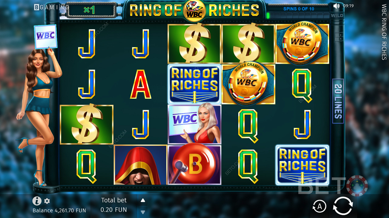 Step into the boxing ring and score big wins in the WBC Ring of Riches pokie