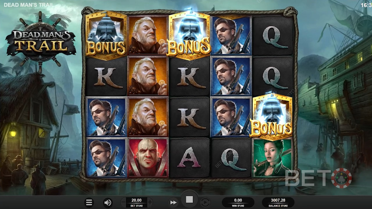 3+ Bonus symbols unlock the Trail Bonus feature