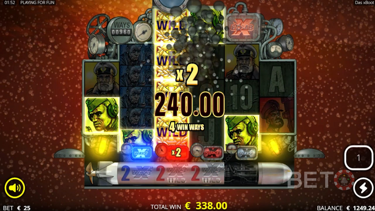 Score prizes up to 55,200x your bet in the Das xBoot online pokie