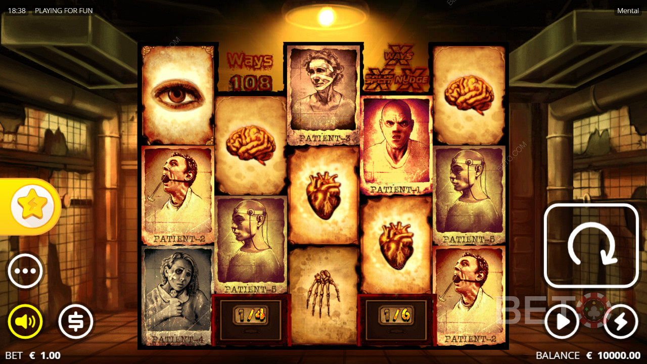 Moody graphics in Mental pokie