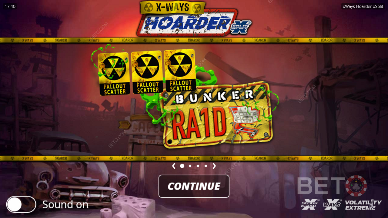 Rack up those Scatter symbols for a crack at the Bunker Raid Spins bonus