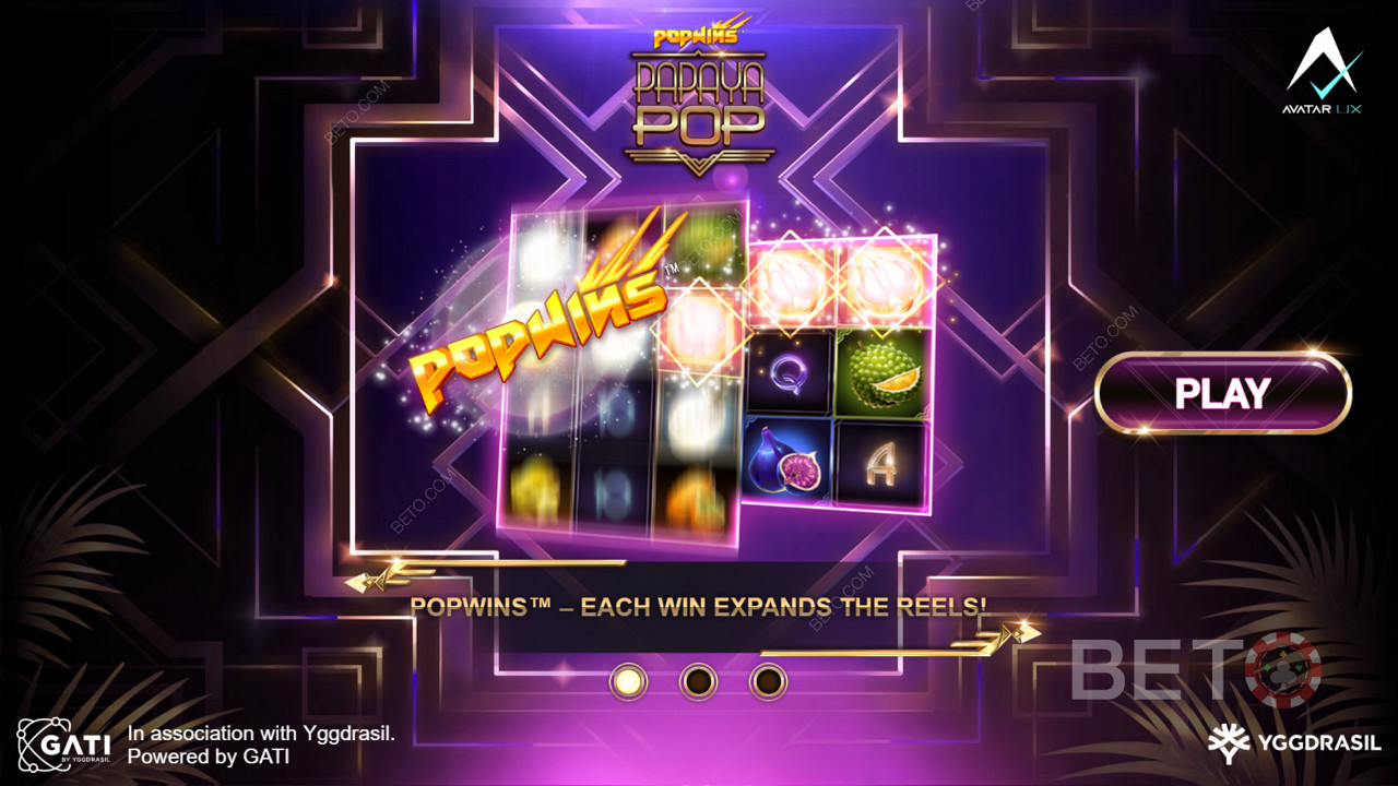 Expanding reels pokie - PapayaPop video slot