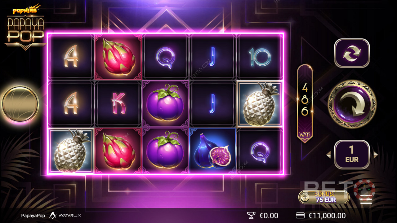 PapayaPop pokie with potential unlimited Free Spins