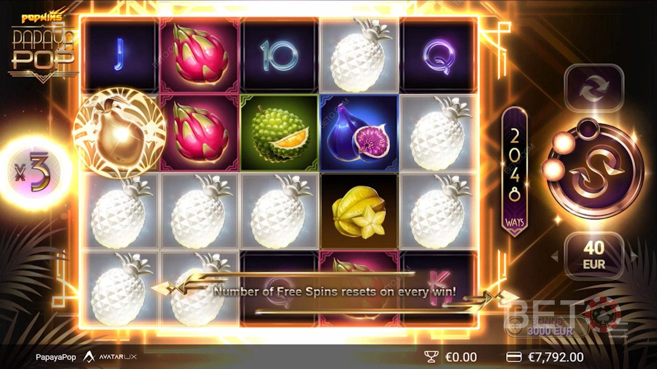 Juicy Dragon fruit and tropical treats in the PapayaPop online pokie