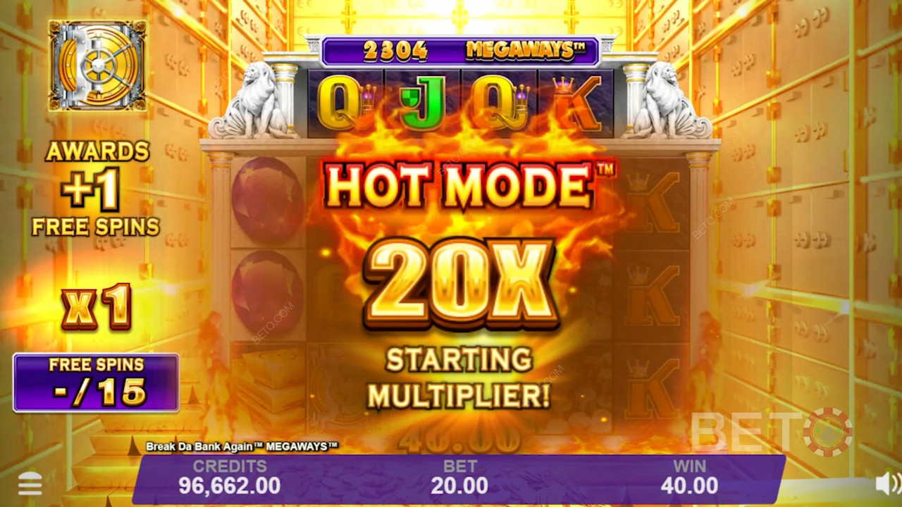 Special rounds in Break Da Bank Again Megaways - Sizzling Mode