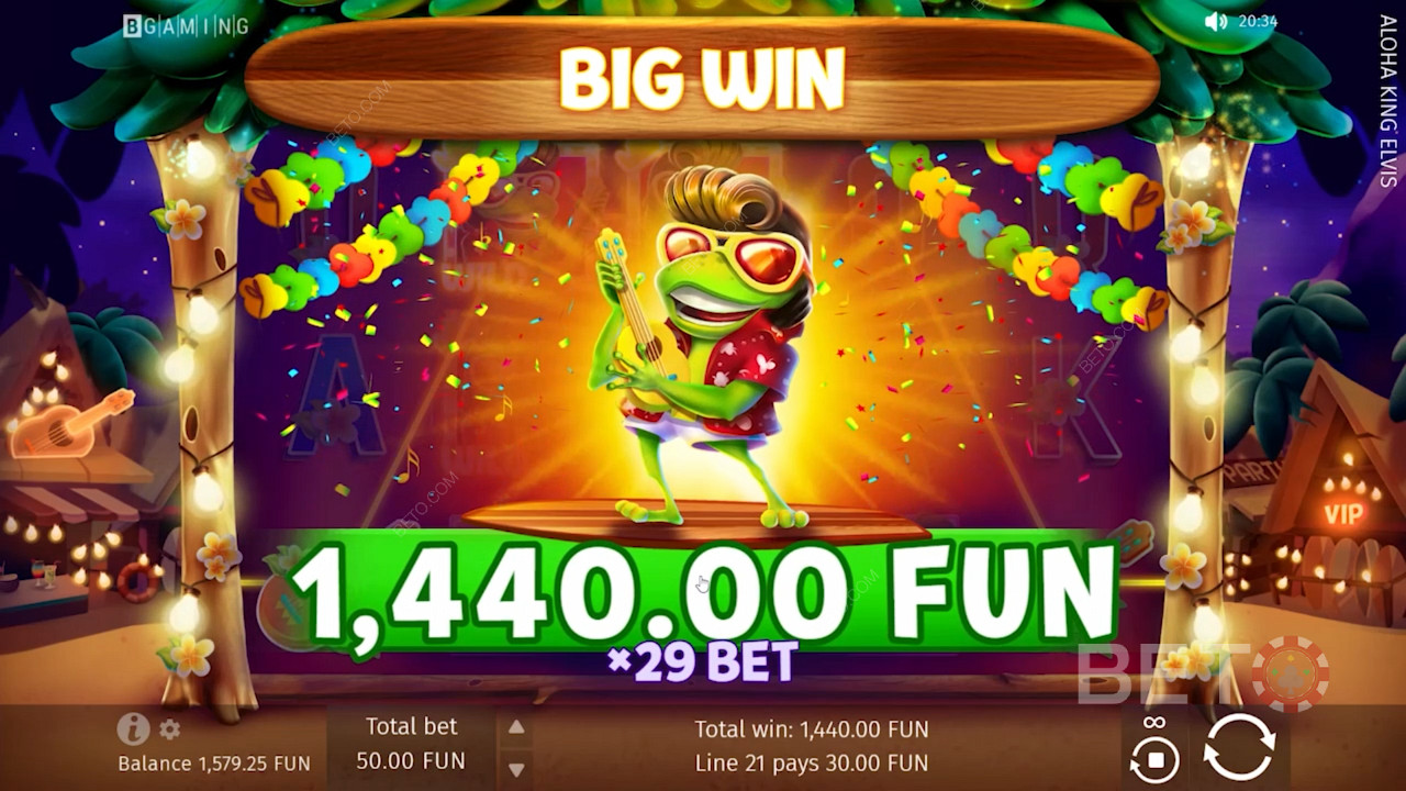 Scoring big on Aloha King Elvis pokie