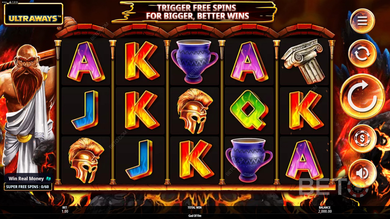 Score 3+ Bonus icons to trigger Free Spins and nab top-notch rewards