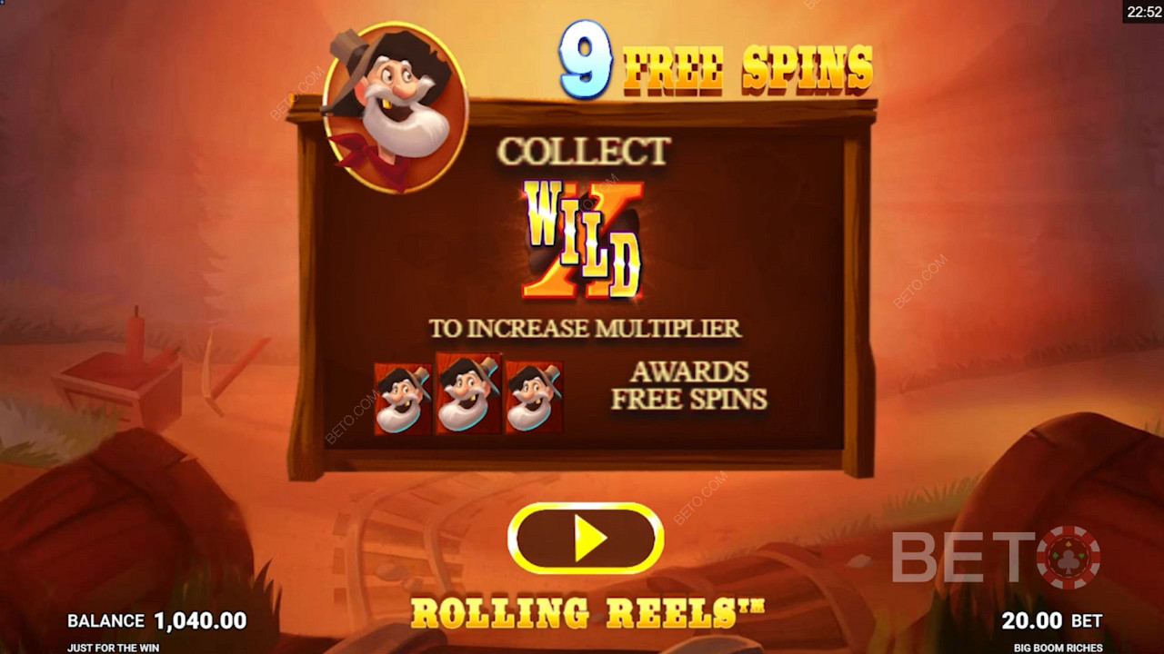 3 unique Wild symbols in Big Boom Riches