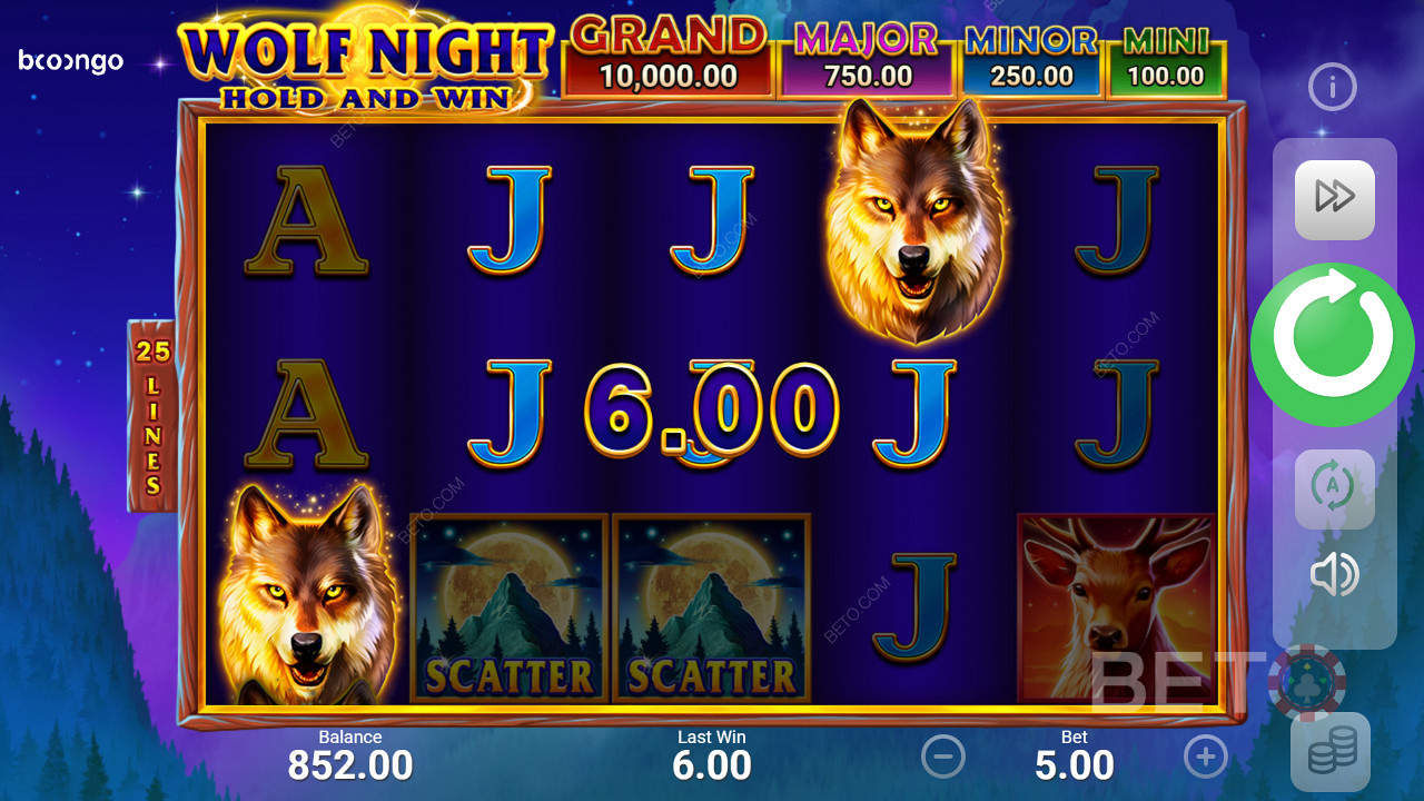 The letters of the alphabet are the low value symbols in Wolf Night