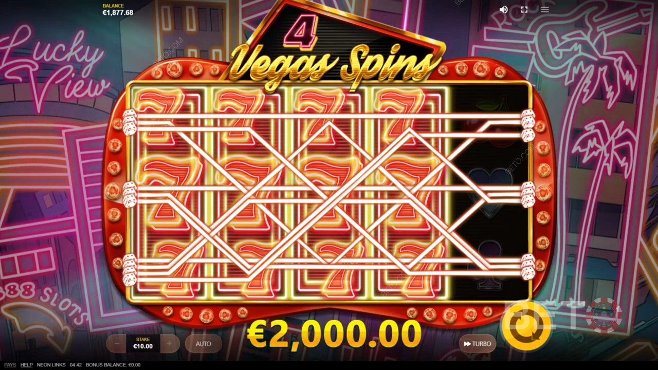 Snagging a massive win in Neon Links