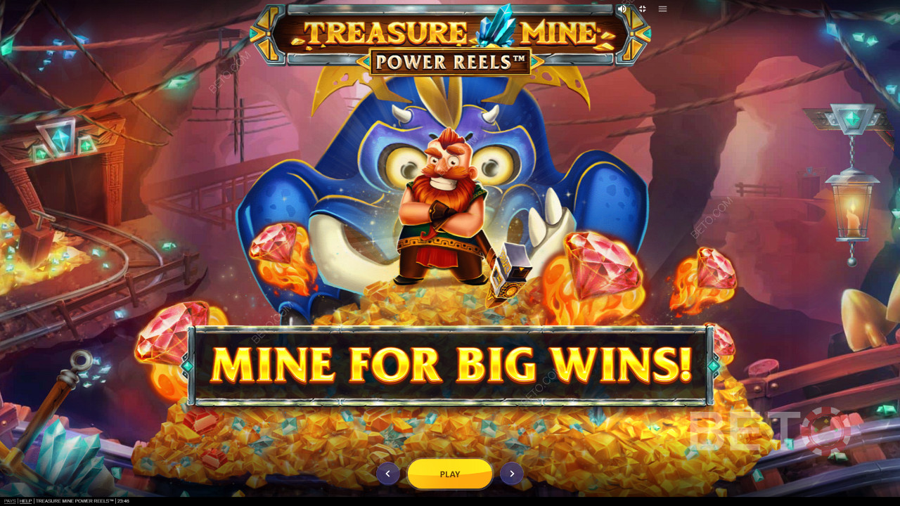 Strike a Miner Wild with a Diamond Wild to dig for the big wins