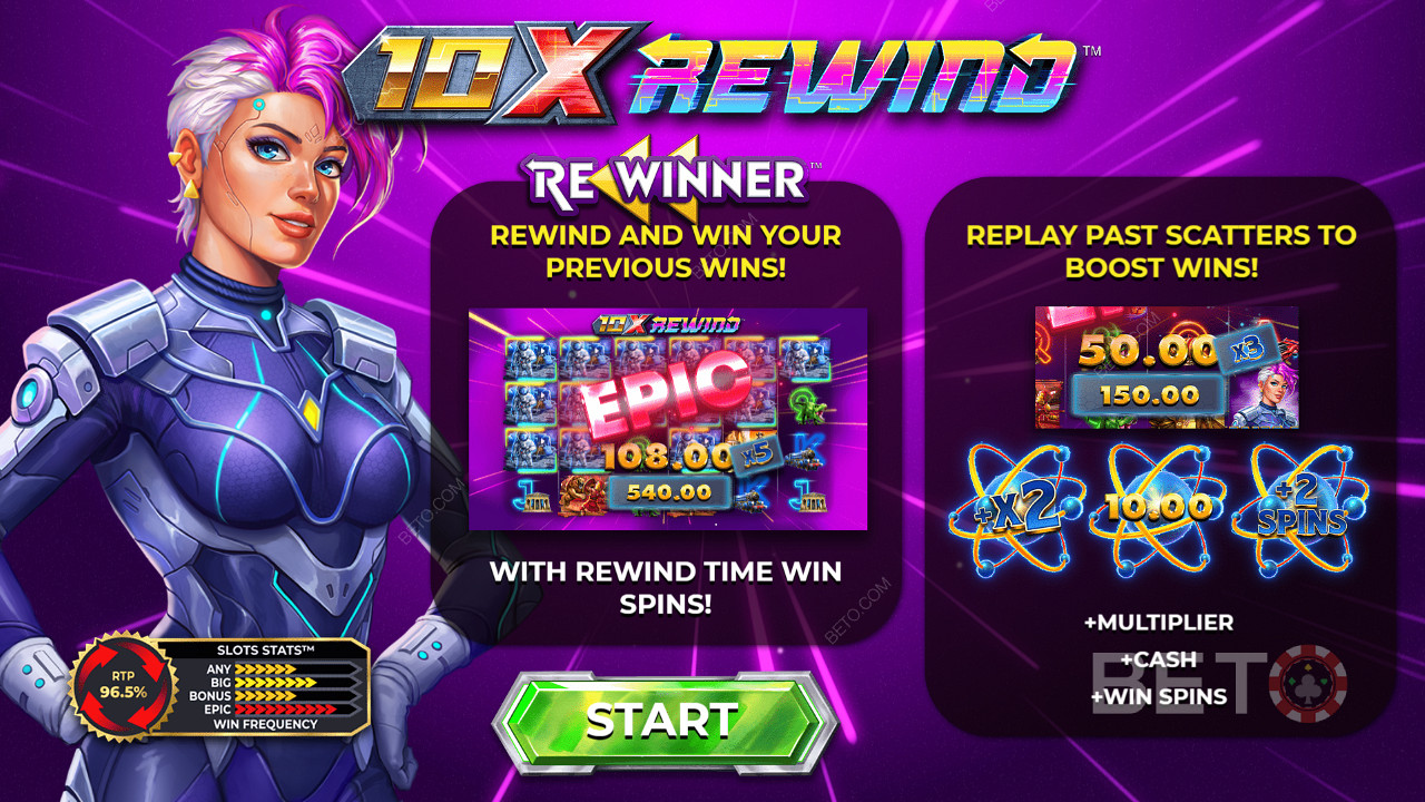 Kickstart your pokie journey with 10x Rewind