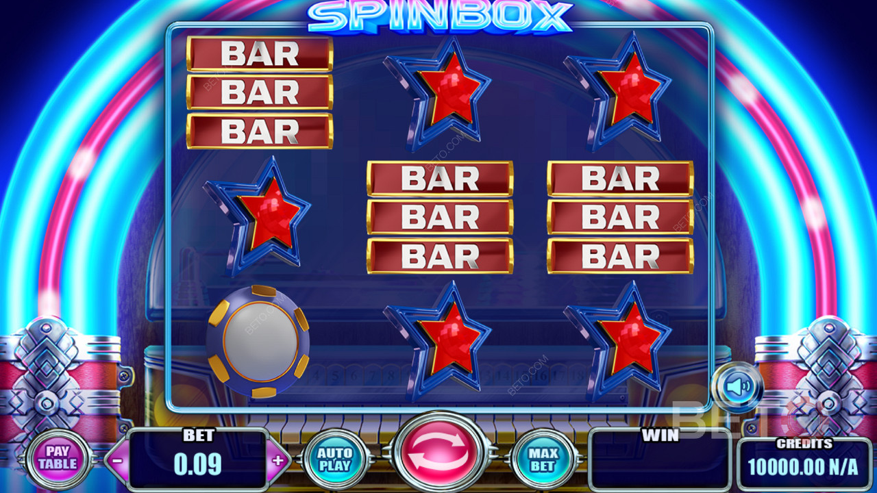 Enticing icons and timeless pokie theme in Spinbox game
