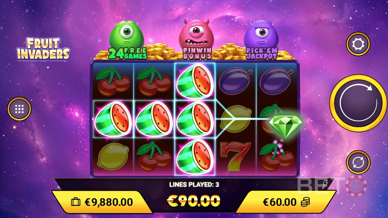 Fruit Invaders Review by BETO Pokies
