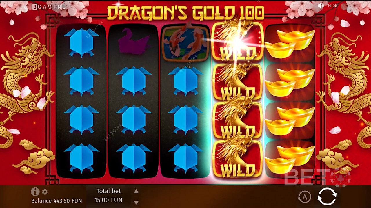 Dazzling Wild symbols in Dragon