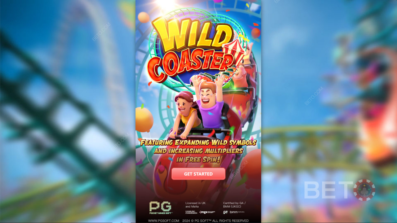Score 16,465x Your Wager on the Wild Coaster Video Pokie!