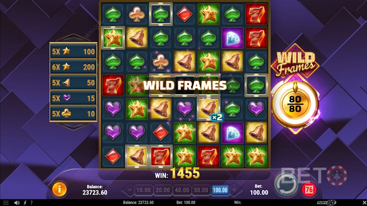 Expansive reel setup in Wild Frames