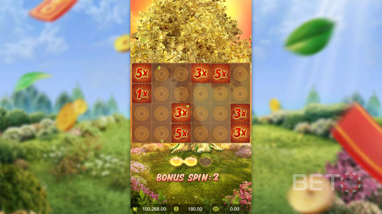 Bag 1,513x Your Wager on the Prosperity Fortune Tree Pokie!
