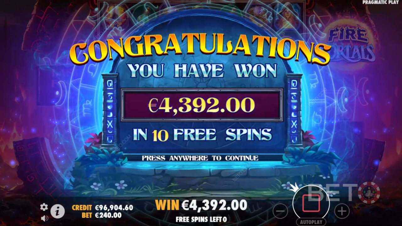 Scoop 10,000x Your Wager in Fire Portals Pokie!