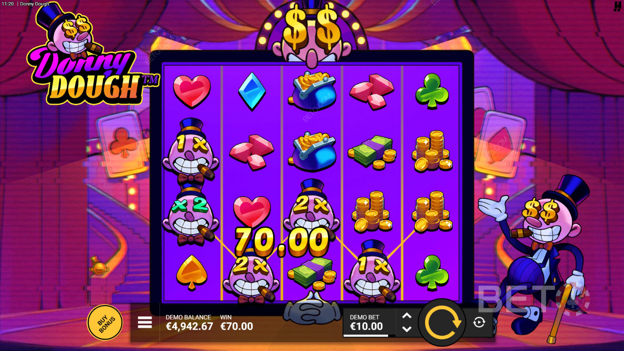 Score 10,000x Your Wager in the Donny Dough Pokie Game!