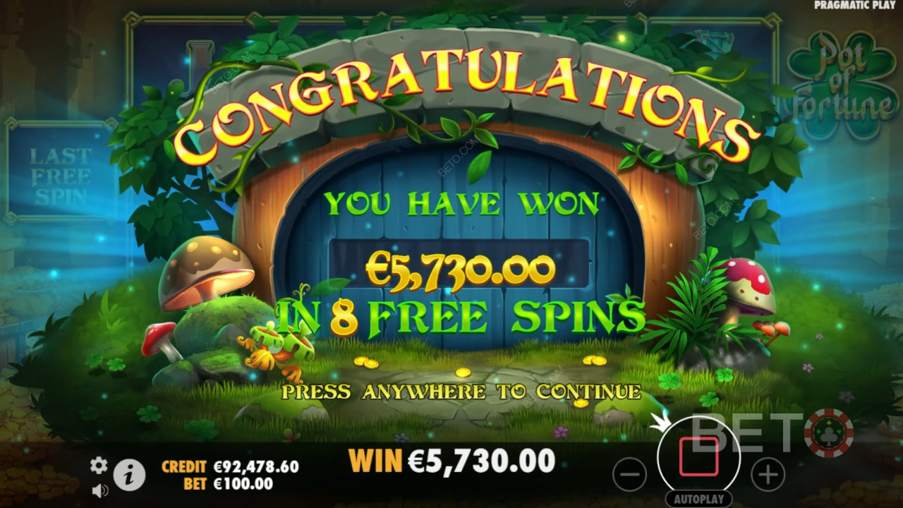 Score 5,000x Your Wager in the Pot of Fortune Pokie!