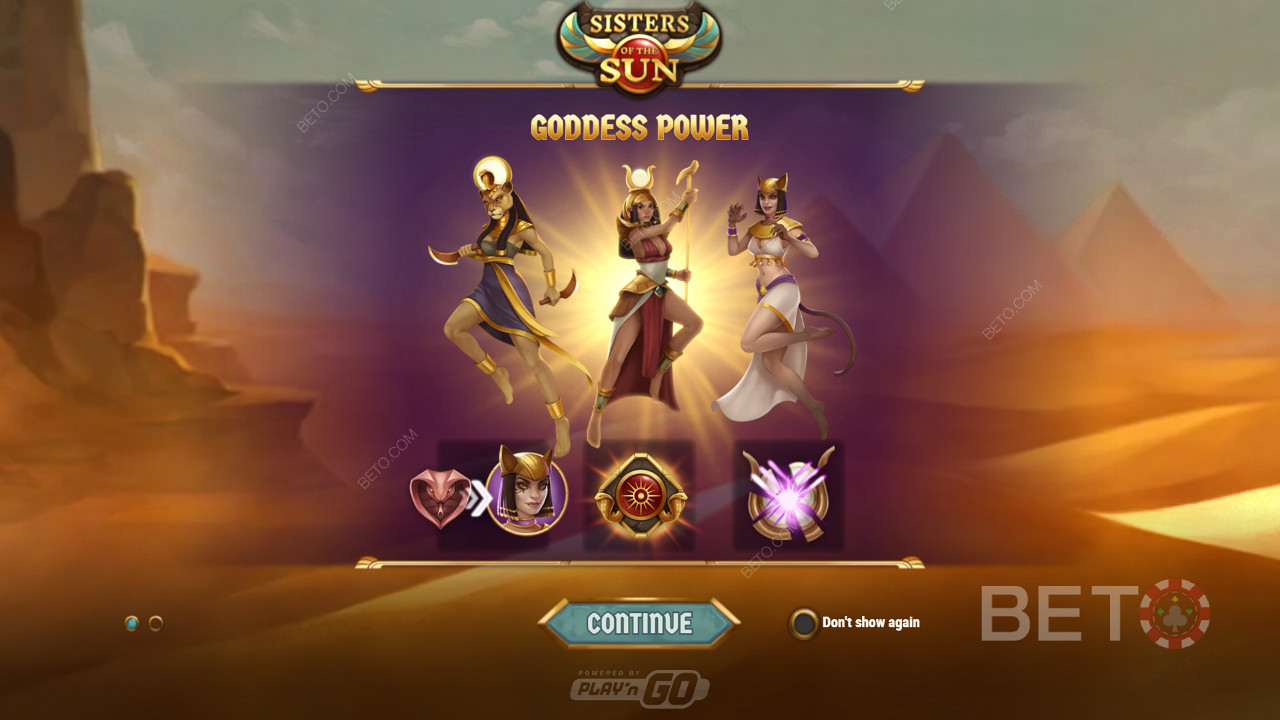 Turn dud spins into winners with the Goddess Power feature