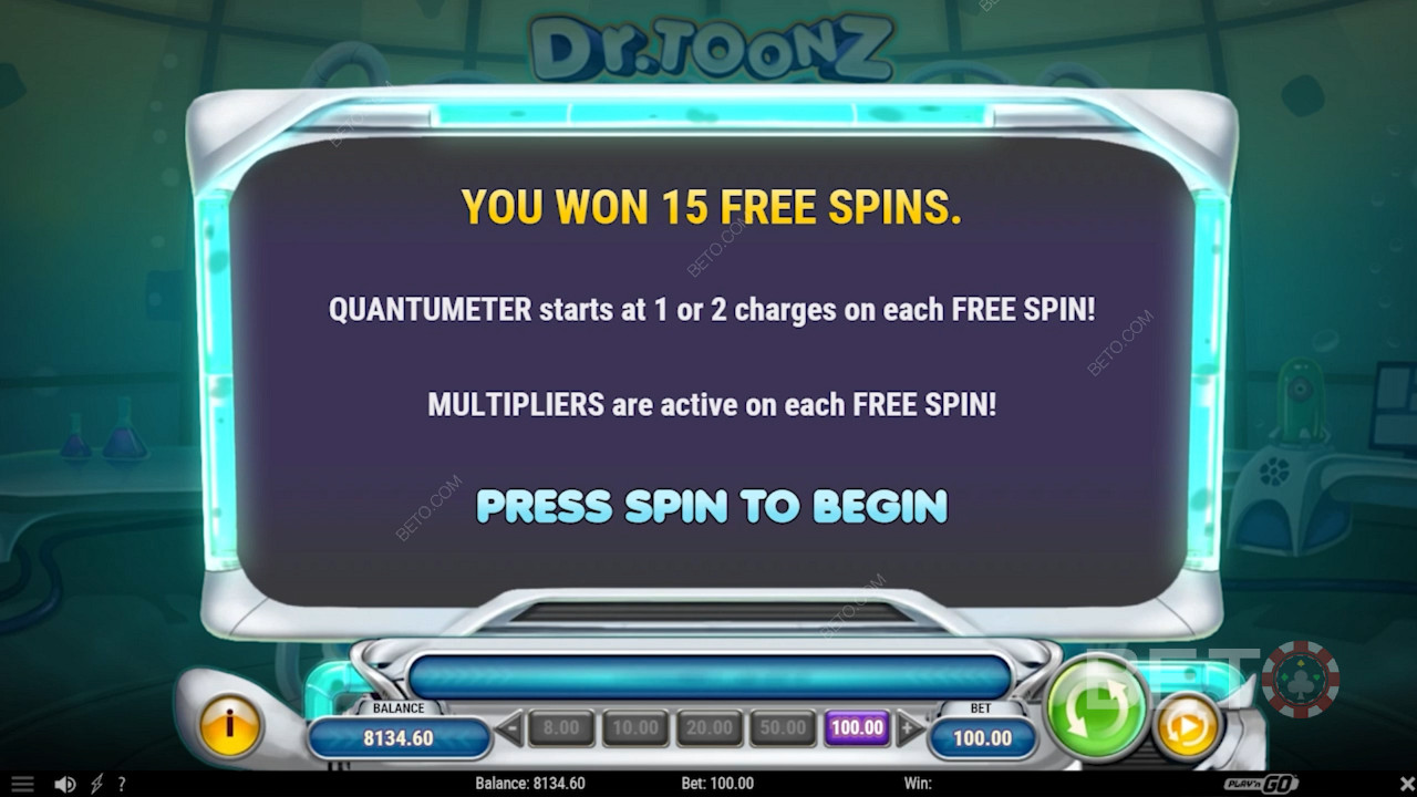Score 4 Scatters for 15 Free Spins
