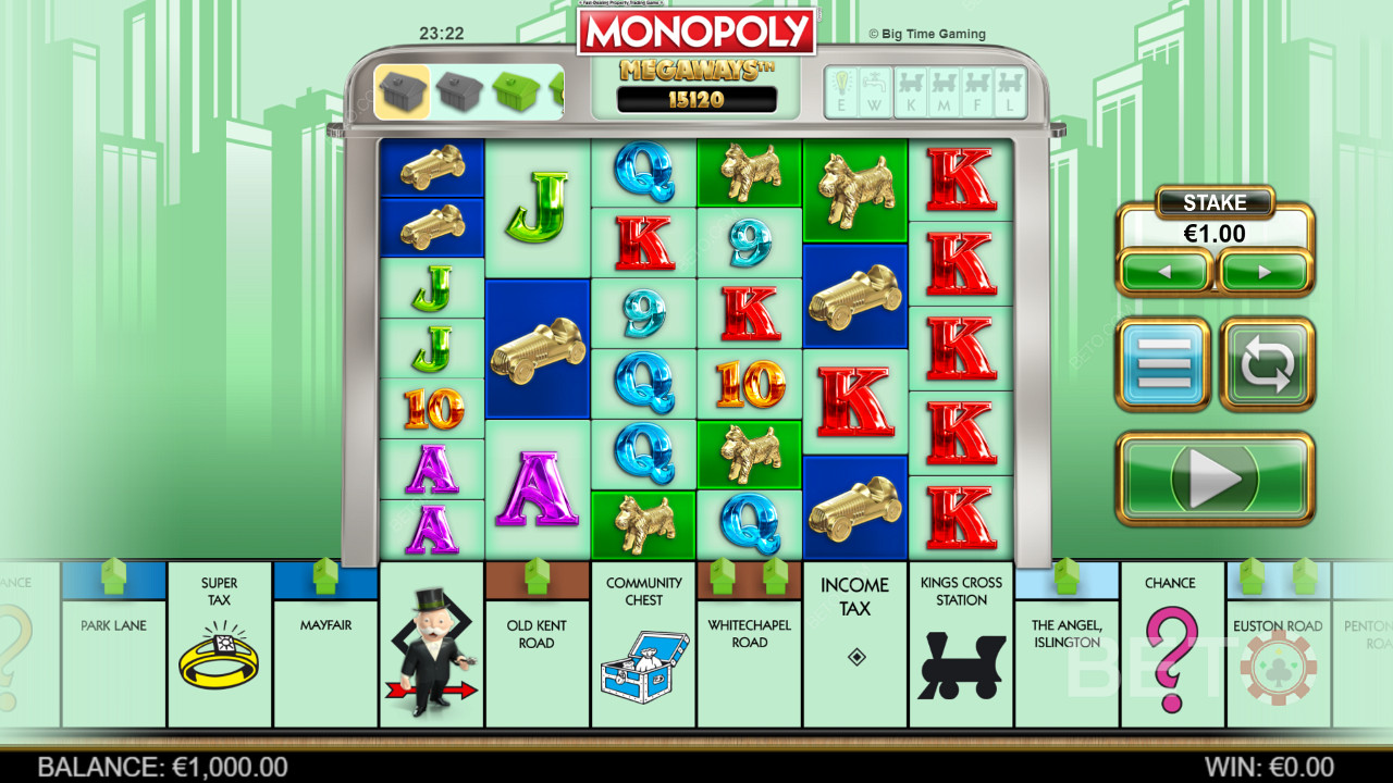 Kiwi-style Megaways in Monopoly Megaways