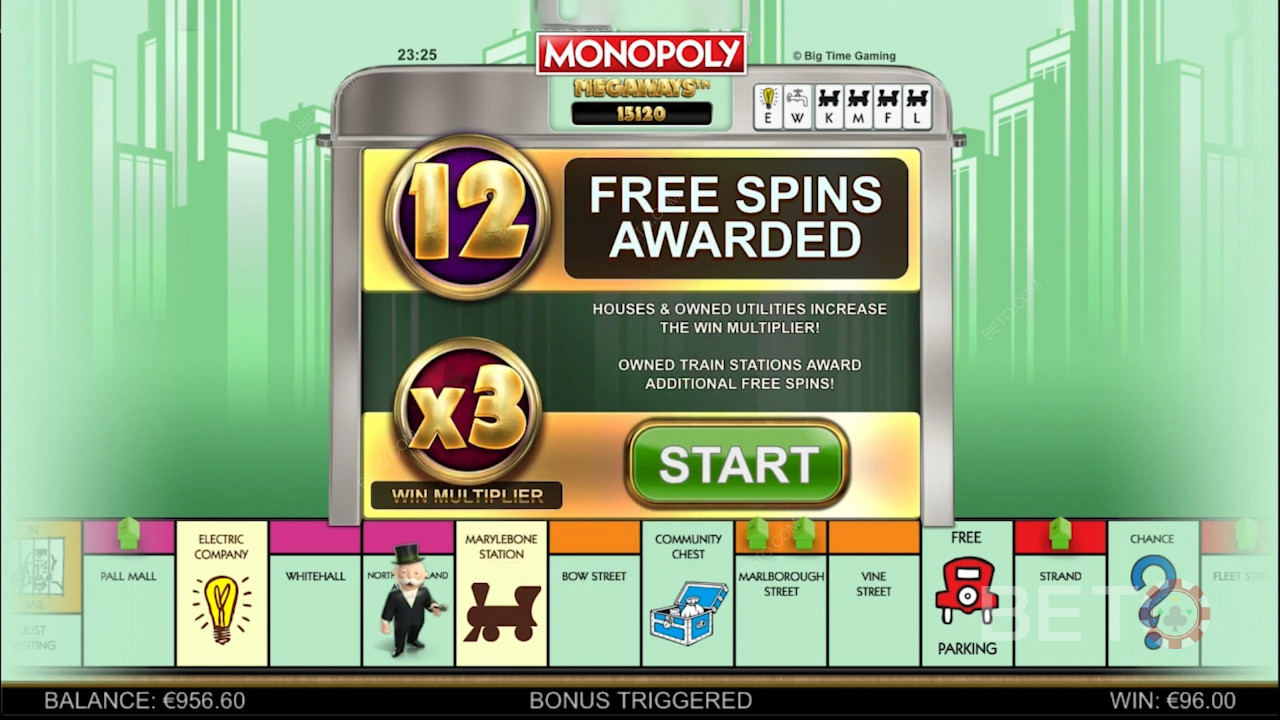 Free Spins and Bonus Rounds in Monopoly Megaways