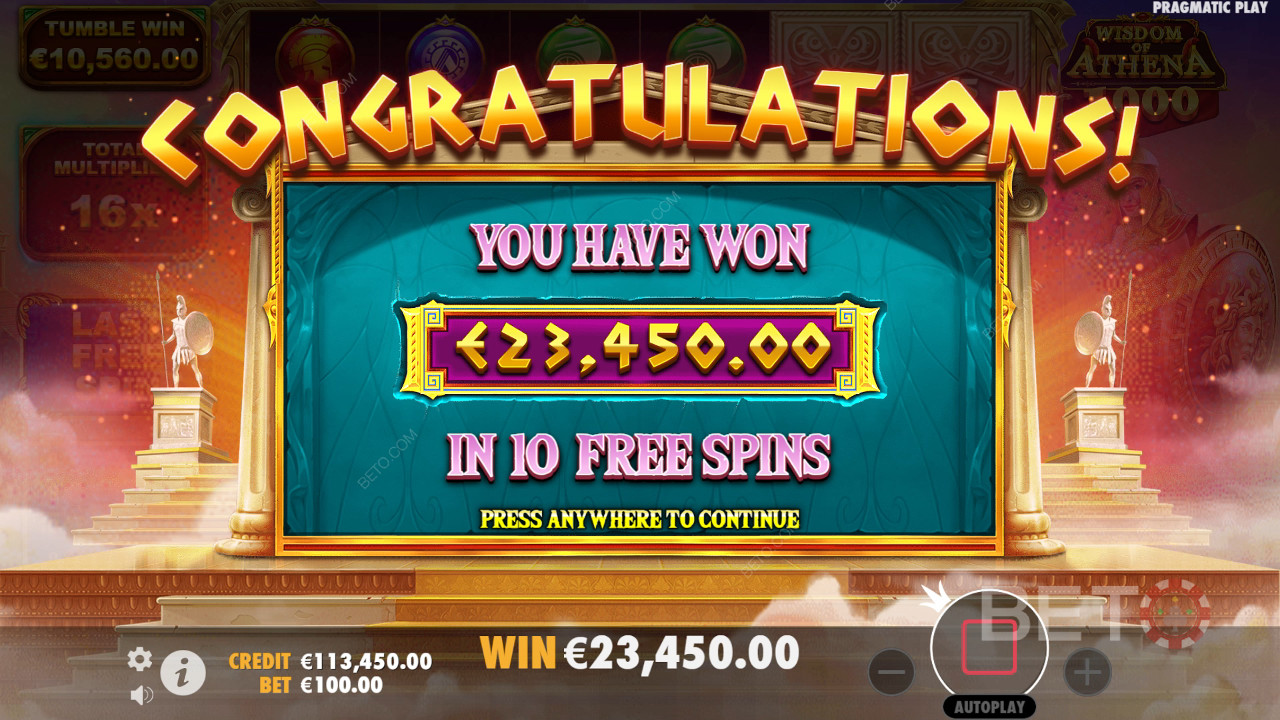 Snag 10,000x Your Wager in Wisdom of Athena 1000 Pokie!