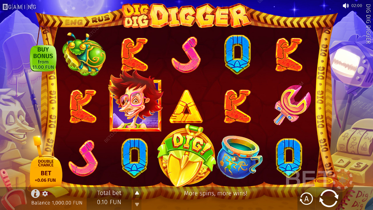 This pokie digs for riches near the Egyptian Pyramids