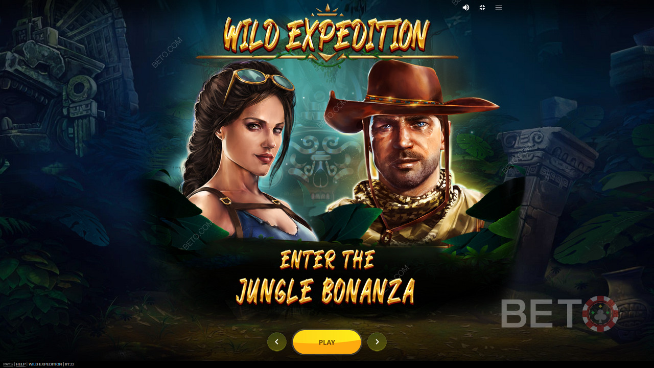 Join Nic and Kiri on their next fortune-hunting trek in the Wild Expedition pokie