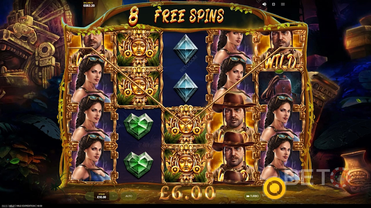 Sticky Wild symbols stay put during Free Spins feature