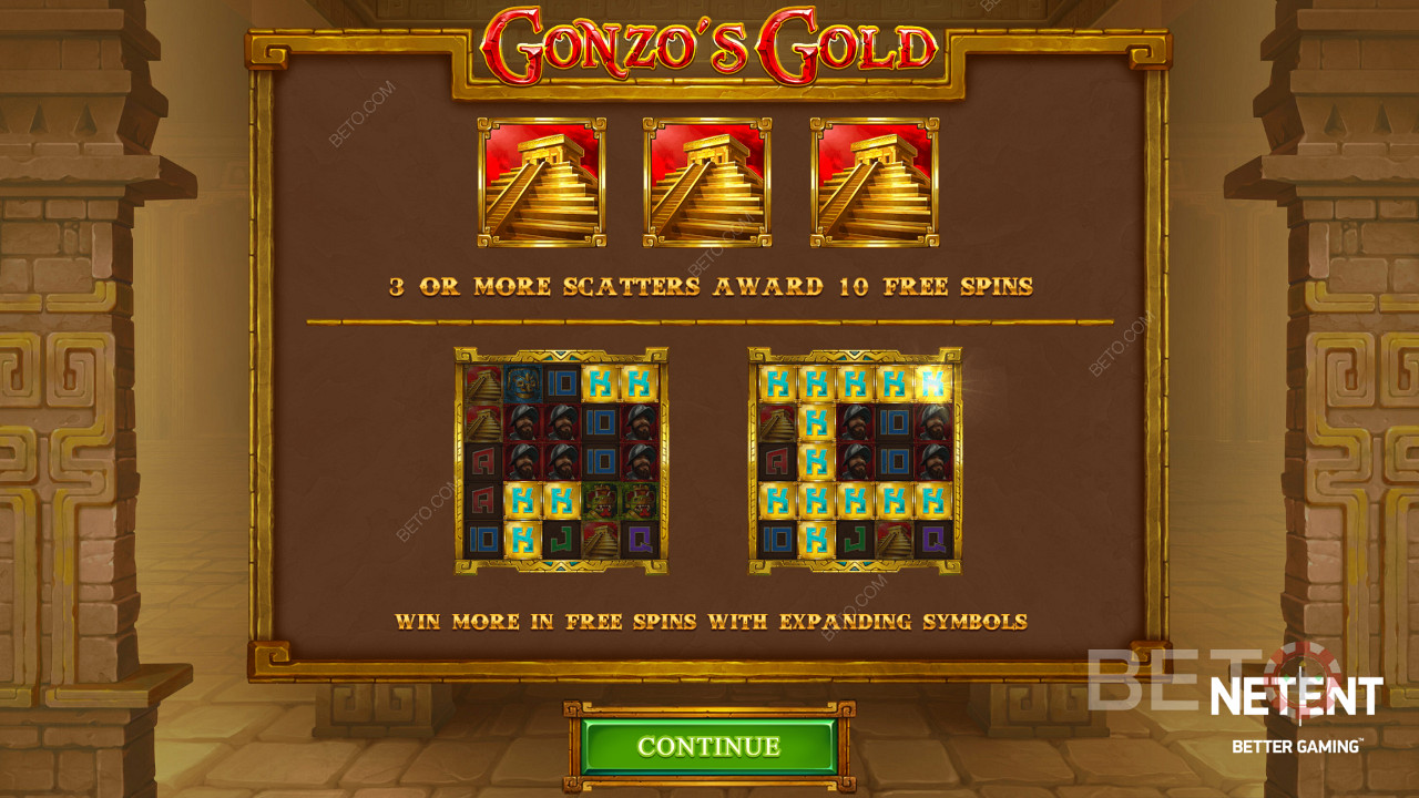 Score Free Spins with Expanding Symbols and Cluster Wins in Gonzo