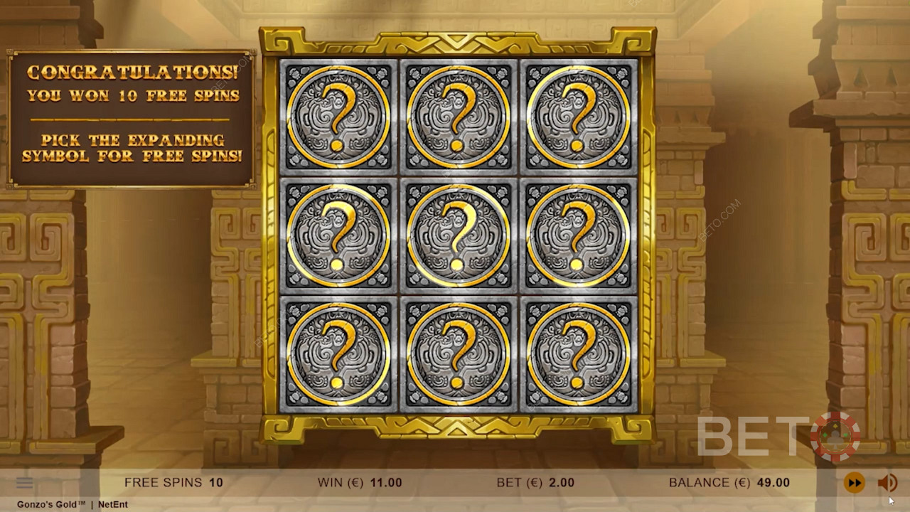 Pick Your Lucky Symbol and Score Free Spins in Gonzo