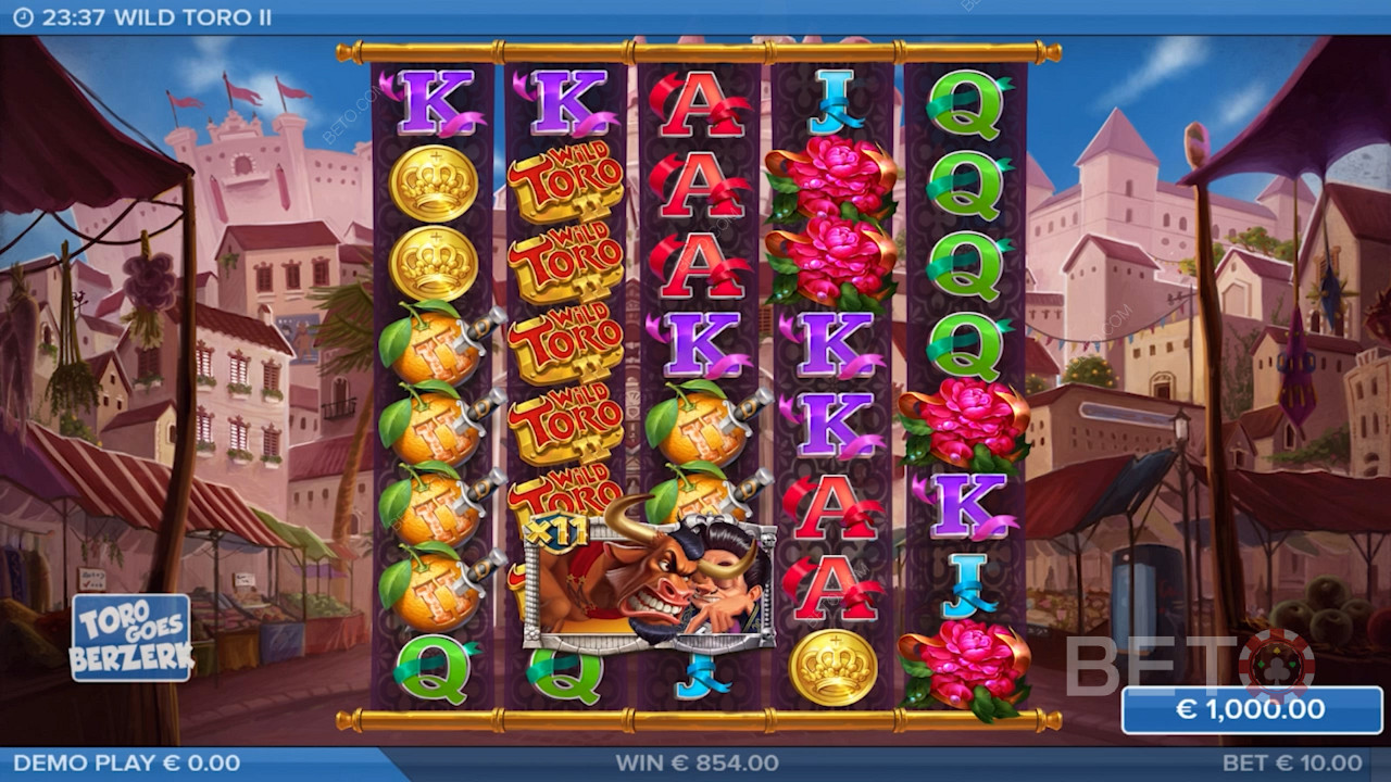 Enjoy Expanding Reels and Roaming Wilds in Wild Toro 2 online pokie game