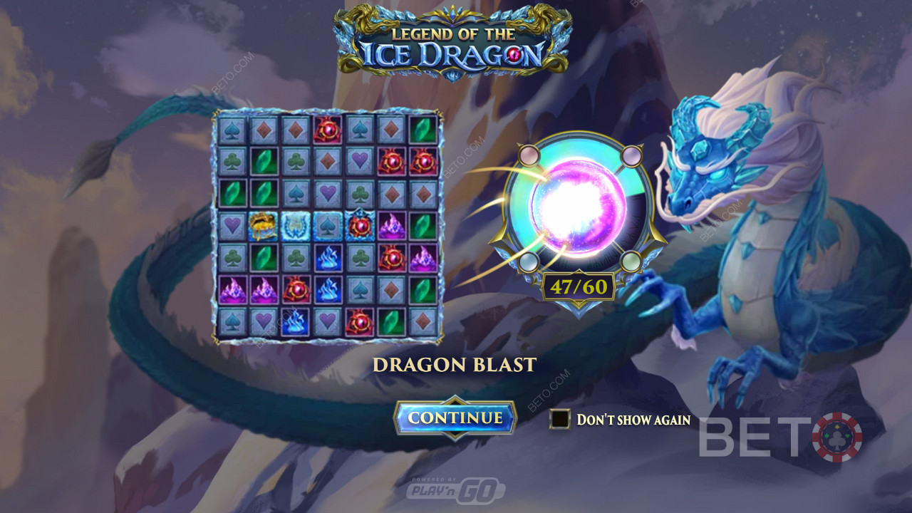 Unleash icy features like Dragon Blast in Legend of the Ice Dragon pokie