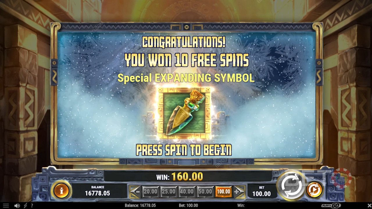 Earn up to 6 Free Spins with 5 re-triggers in the Free Spins feature