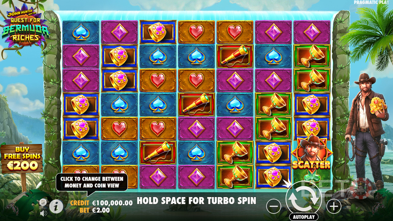 Splash out 100x your wager for Free Spins with the Buy Free Spins option