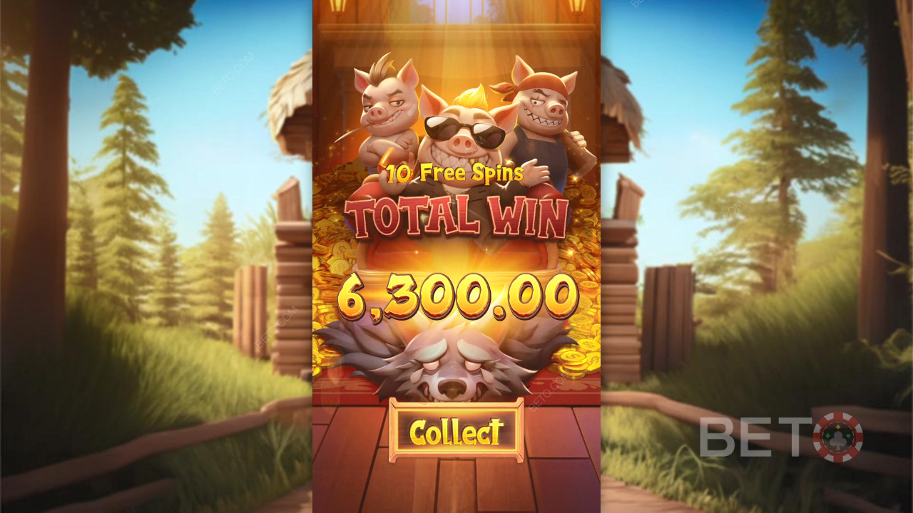 Snag 2,500x Your Wager in the Three Crazy Piggies Pokie!