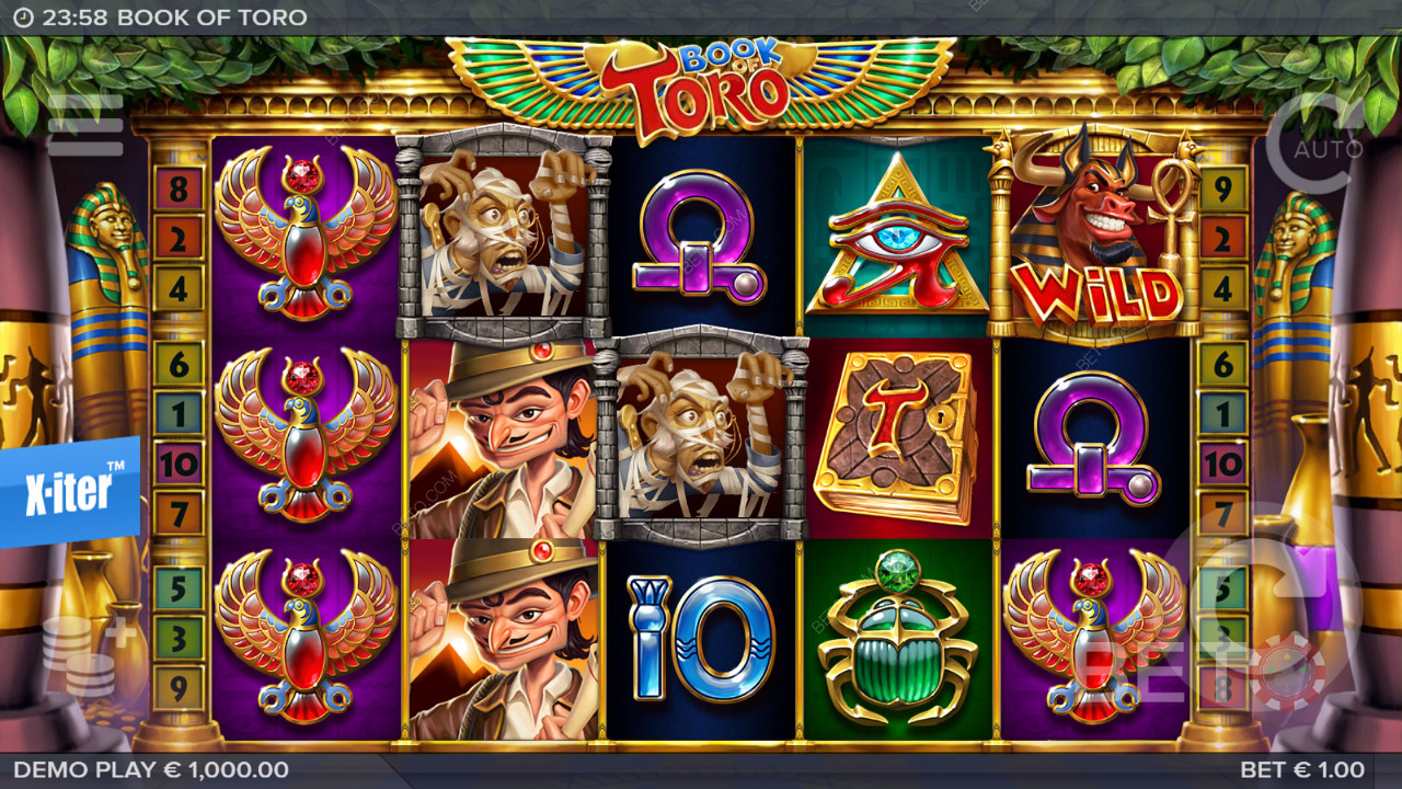 Score heaps of Wilds, Respins, and Free Spins in Book of Toro pokie