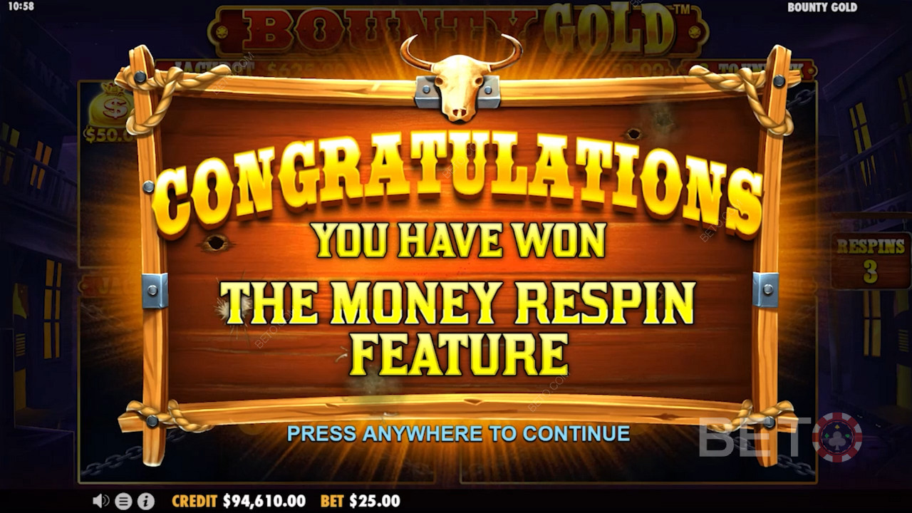 Scoring heaps of Free Spins in Bounty Gold